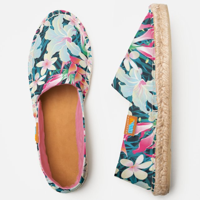 Colorful Tropical Pattern Espadrilles (Side)
