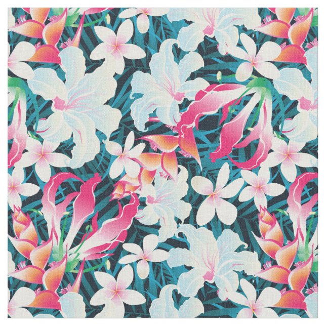 Colorful Tropical Pattern Fabric (Close Up)