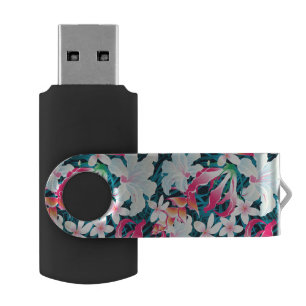 Colorful Tropical Pattern Flash Drive