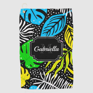Colorful Tropical Pattern Golf Towel