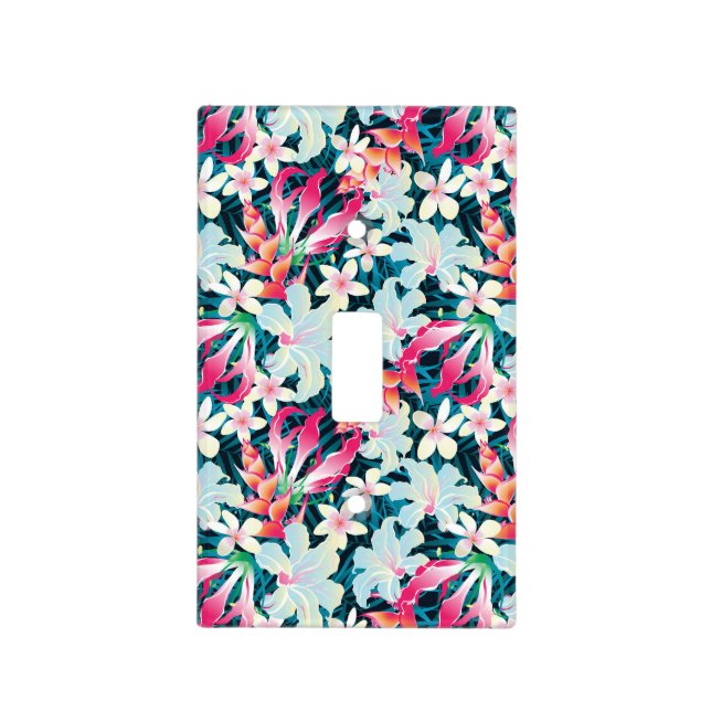 Colorful Tropical Pattern Light Switch Cover (Front)