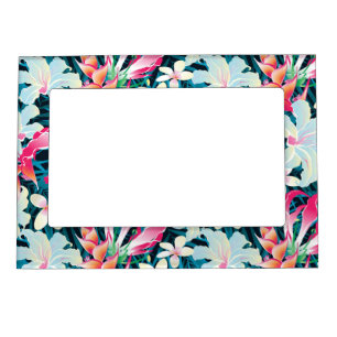 Colorful Tropical Pattern Magnetic Frame