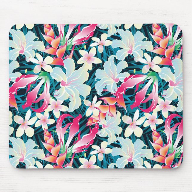 Colorful Tropical Pattern Mouse Pad (Front)