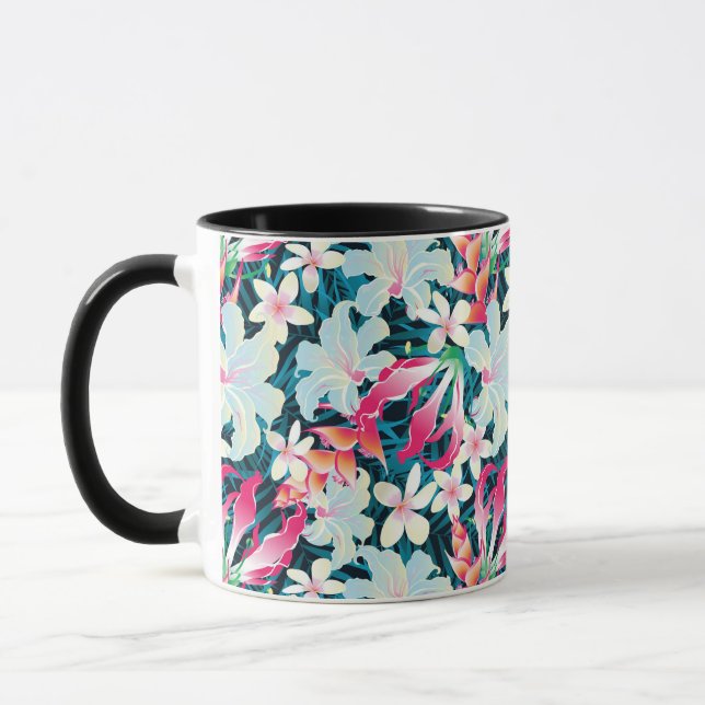 Colorful Tropical Pattern Mug (Left)