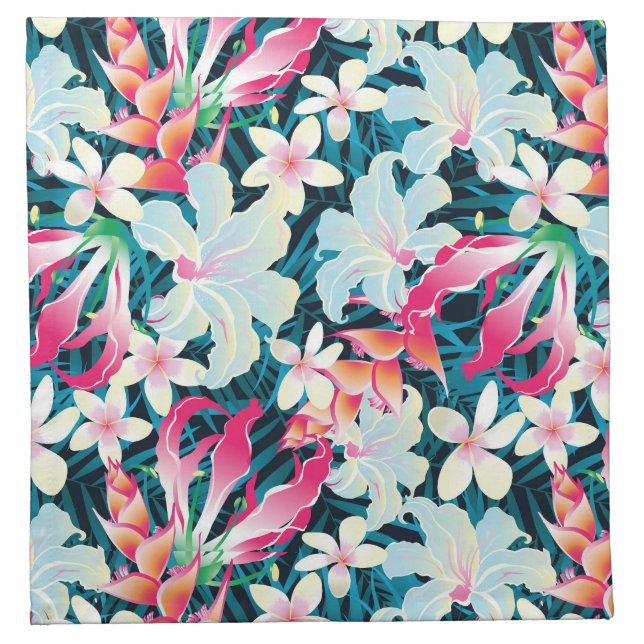 Colorful Tropical Pattern Napkin (Front)