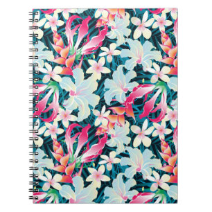Colorful Tropical Pattern Notebook