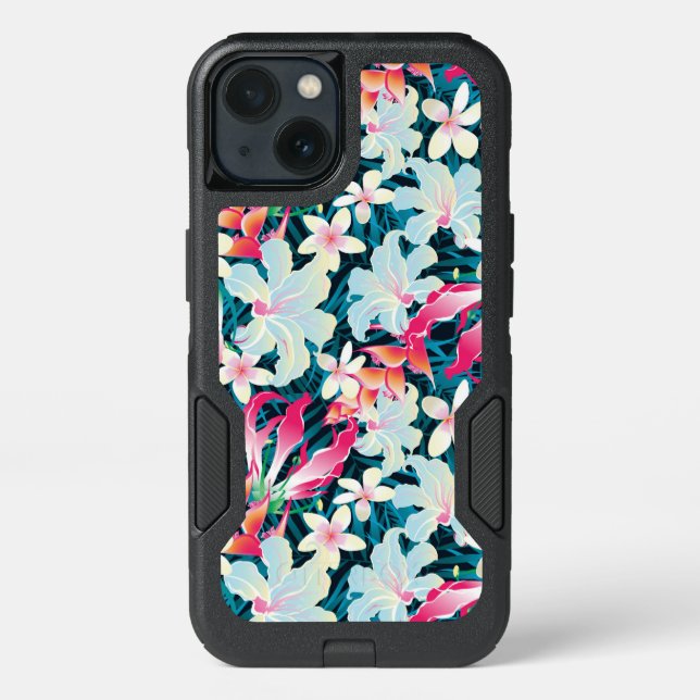 Colorful Tropical Pattern Otterbox iPhone Case (Back)