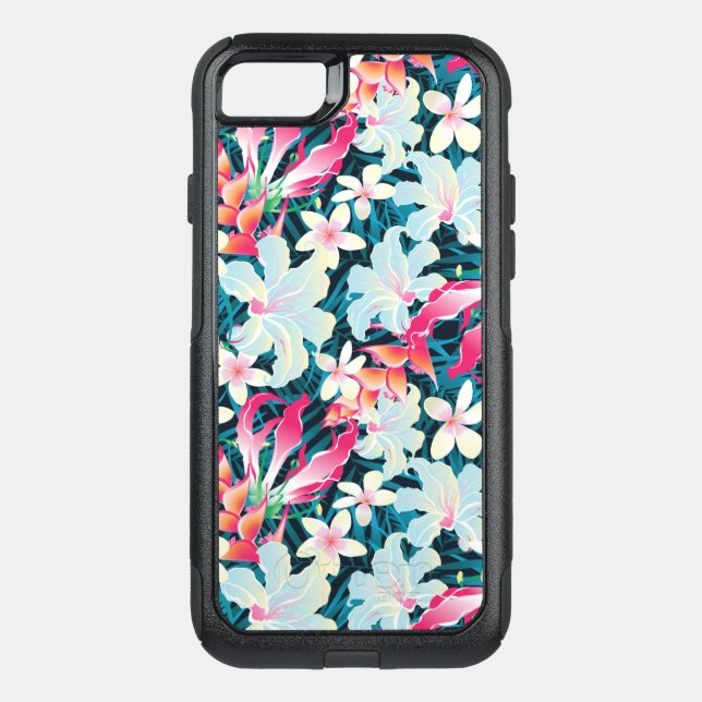 Colorful Tropical Pattern Otterbox iPhone Case (Back)