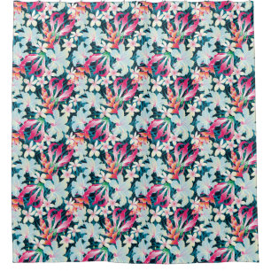 Colorful Tropical Pattern Shower Curtain
