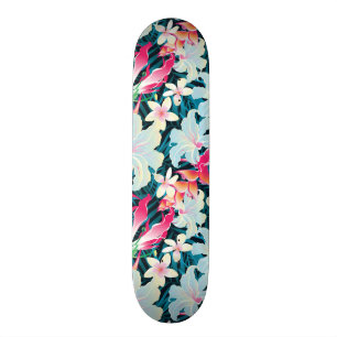 Colorful Tropical Pattern Skateboard