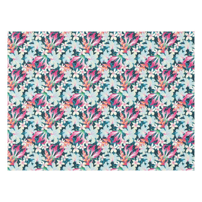Colorful Tropical Pattern Tablecloth (Front (Horizontal))