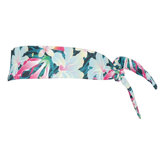 Colorful Tropical Pattern Tie Headband (Rotate 90)