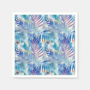 Colorful tropical pattern with palm leaves. napkins