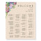 Colorful Tropical Peach Alphabetical Seating chart
