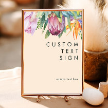 Colorful Tropical | Peach Cards and Gifts Custom Poster