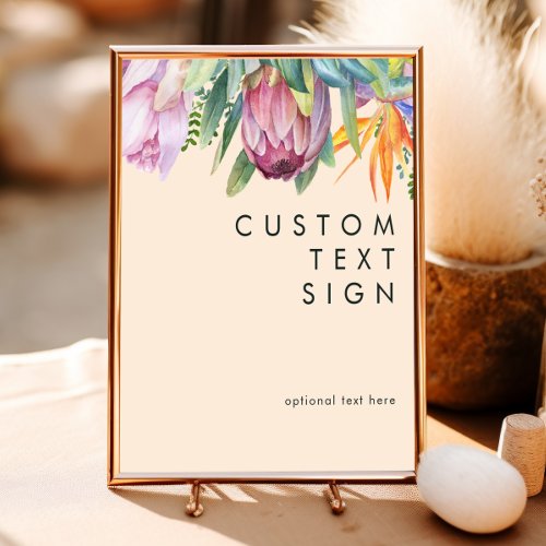 Colorful Tropical  Peach Cards and Gifts Custom Poster