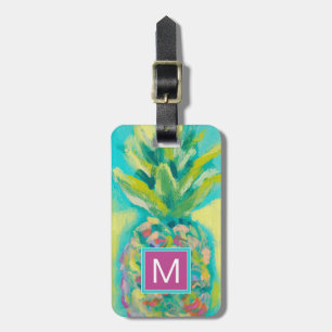 Colorful Tropical Pineapple Luggage Tag