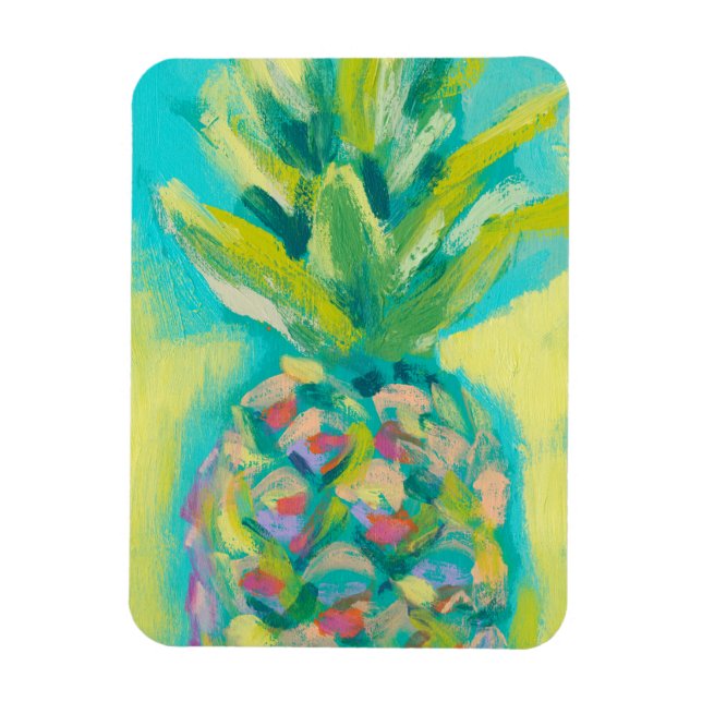 Colorful Tropical Pineapple Magnet (Vertical)