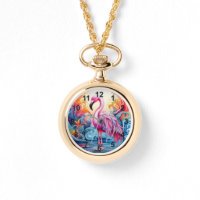 Colorful Tropical Pink Flamingo Elegant Womans