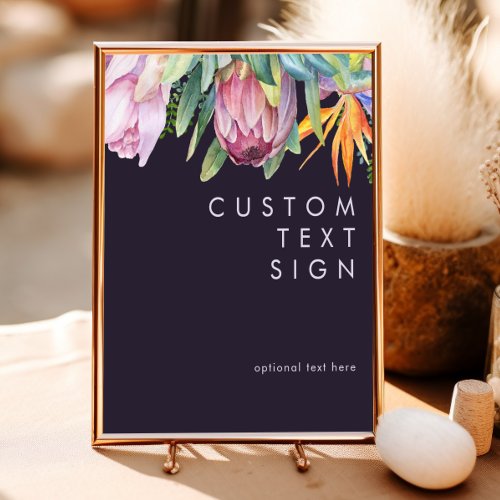 Colorful Tropical  Purple Cards and Gifts Custom Poster