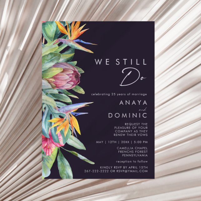 Colorful Tropical Purple We Still Do Renewal Invitation (Creator Uploaded)