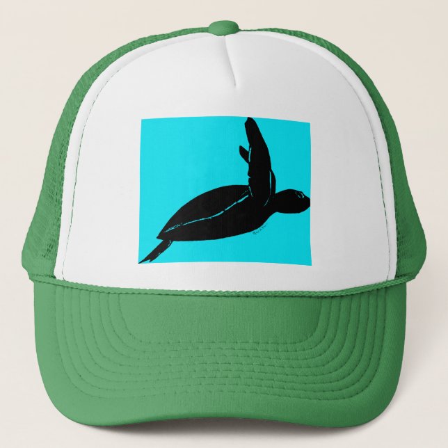 Colorful Tropical Sea Turtle Trucker Hat (Front)