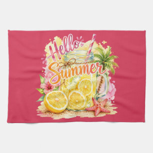 Colorful Tropical Summer Kitchen Towel