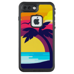 Colorful Tropical Sunset & Palm Tree | Phone Case