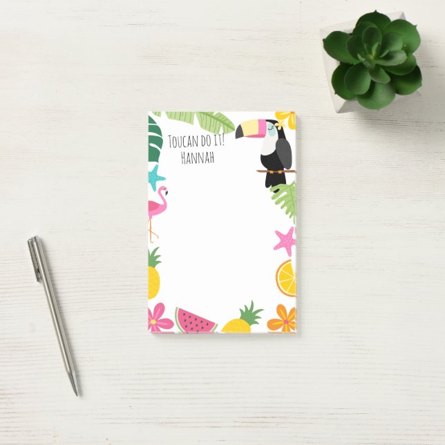 Colorful Tropical Toucan Post-it Notes (Office)