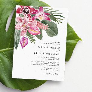 Colorful Tropical Wedding Invitations