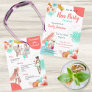 Colorful Tropical Weekend Itinerary Hen Party Invitation