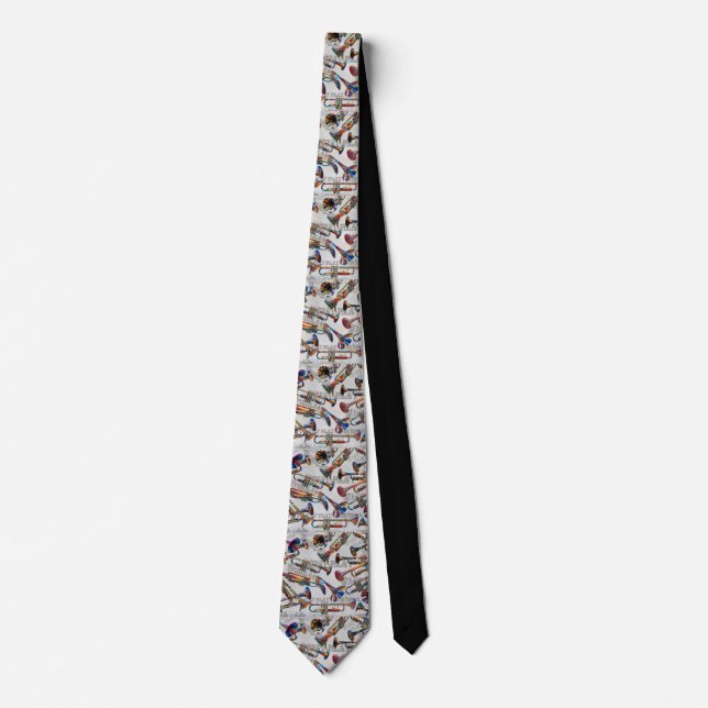 Colorful Trumpet Design  Neck Tie (Front)