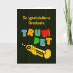 Colorful Trumpet Graduation Card