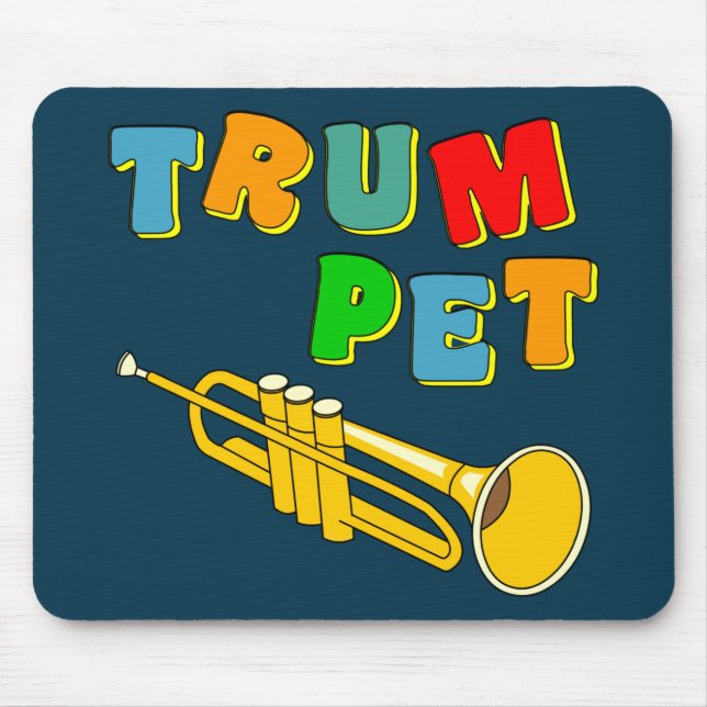 Colorful Trumpet Mouse Pad (Front)