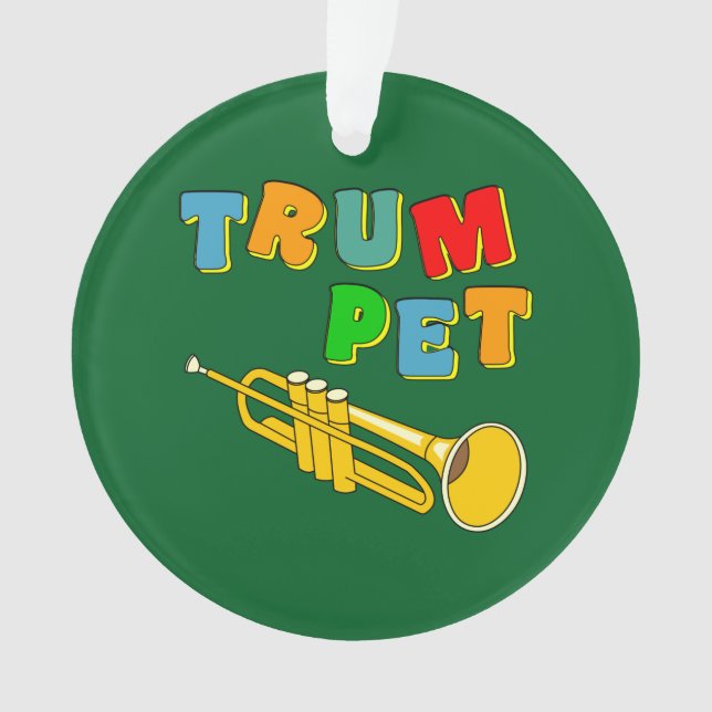 Colorful Trumpet Ornament (Front)