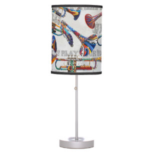 Colorful Trumpets, Trumpet Player, Trumpets Print Table Lamp