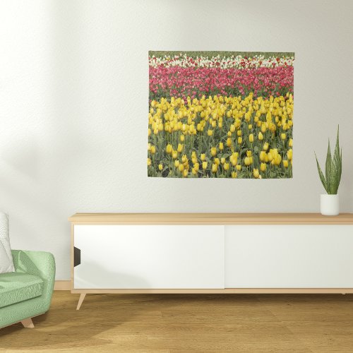 Colorful Tulip Blooms Floral Tapestry