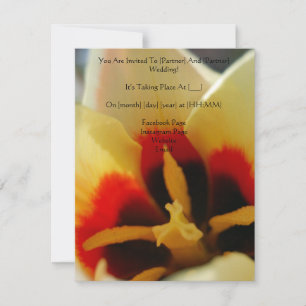 Colorful Tulip Close-Up Wedding Invitation