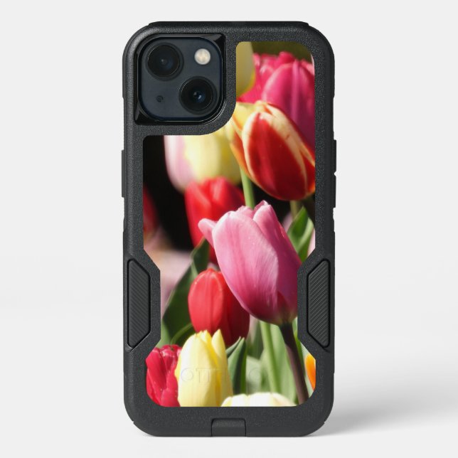 Colorful Tulip Garden Otterbox iPhone Case (Back)