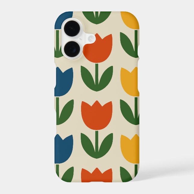 Colorful Tulip Pattern Case-Mate iPhone Case (Back)