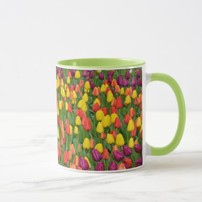 Colorful tulip pattern coffee mug (Right)