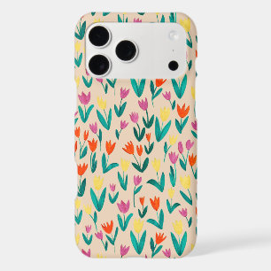 Colorful Tulip Pattern Cute Floral Spring iPhone 17 Pro Max Case