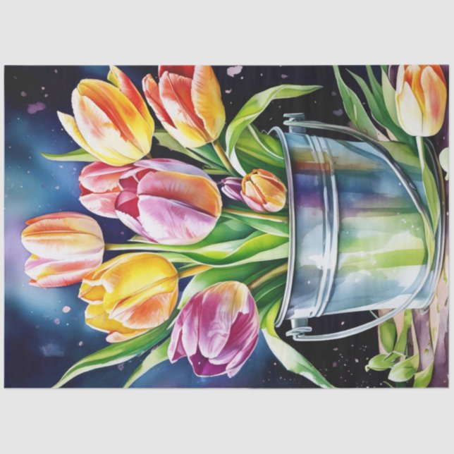  Colorful Tulip Tissue Paper (Front)