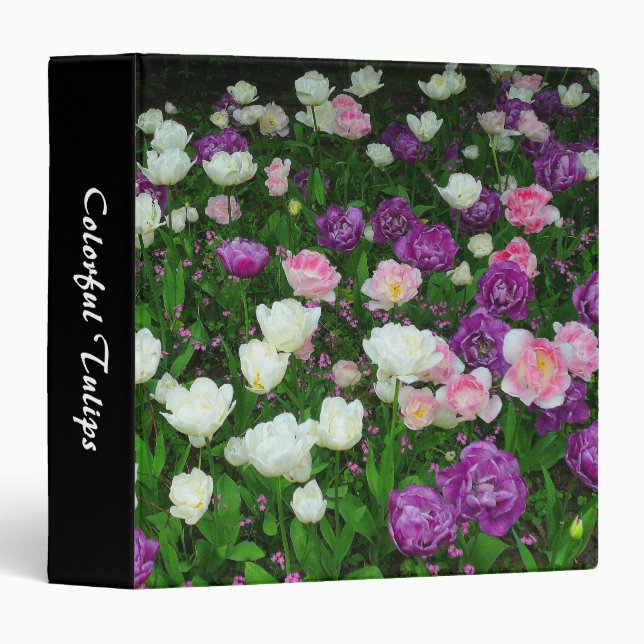 Colorful Tulips (1.5in) Binder (Front/Spine)