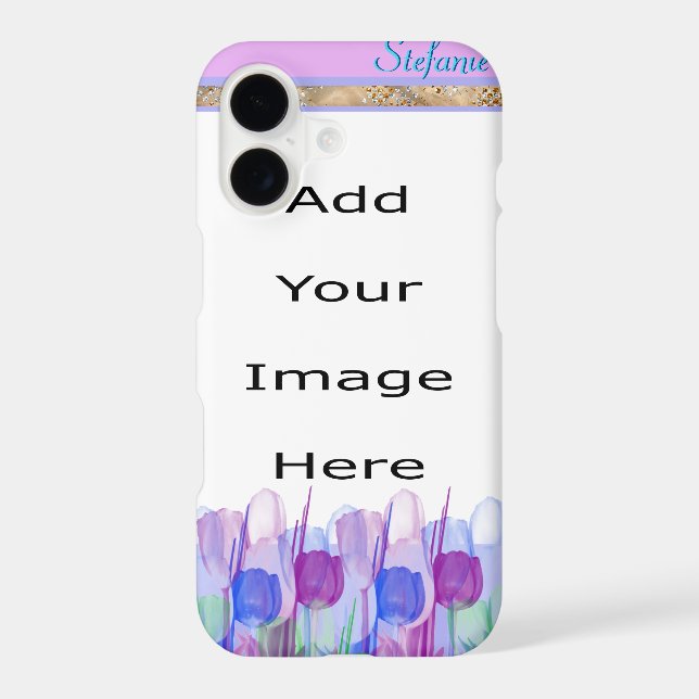 Colorful Tulips Border Iphone Case (Back)