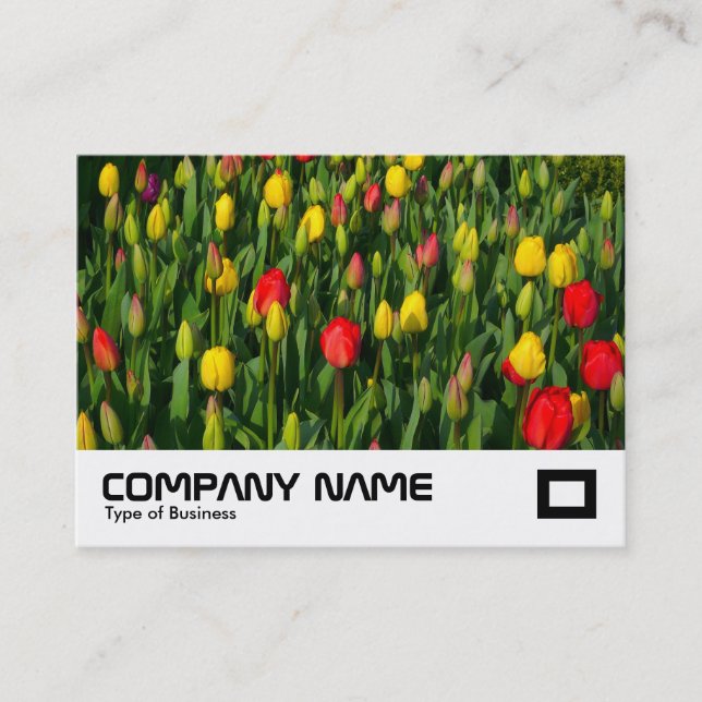 Colorful Tulips Business Card (Front)