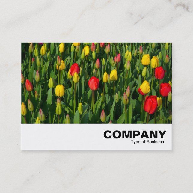 Colorful Tulips Business Card (Front)