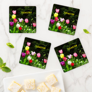 Colorful Tulips Cust. COASTER Coaster Set