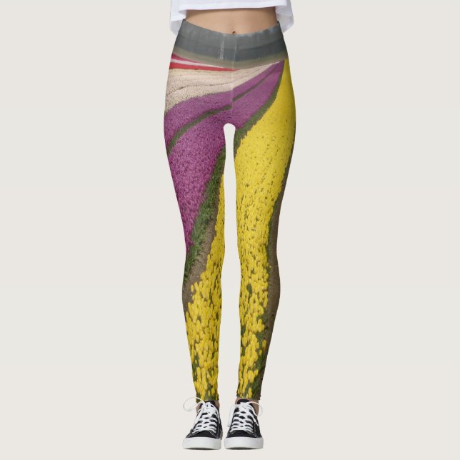 Colorful Tulips Field Legging (Front)