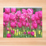 Colorful Tulips Floral Photographic Calendar at Zazzle